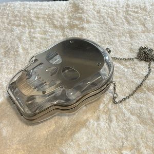 Clear skull purse